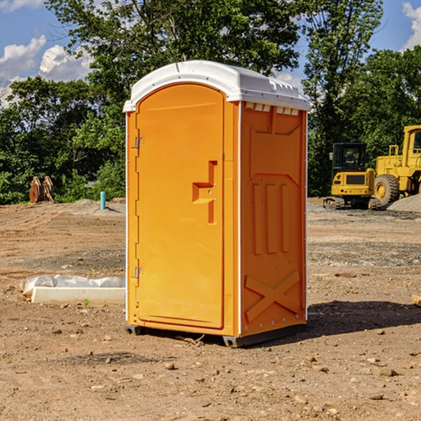 what is the maximum capacity for a single portable toilet in Pine Bluffs